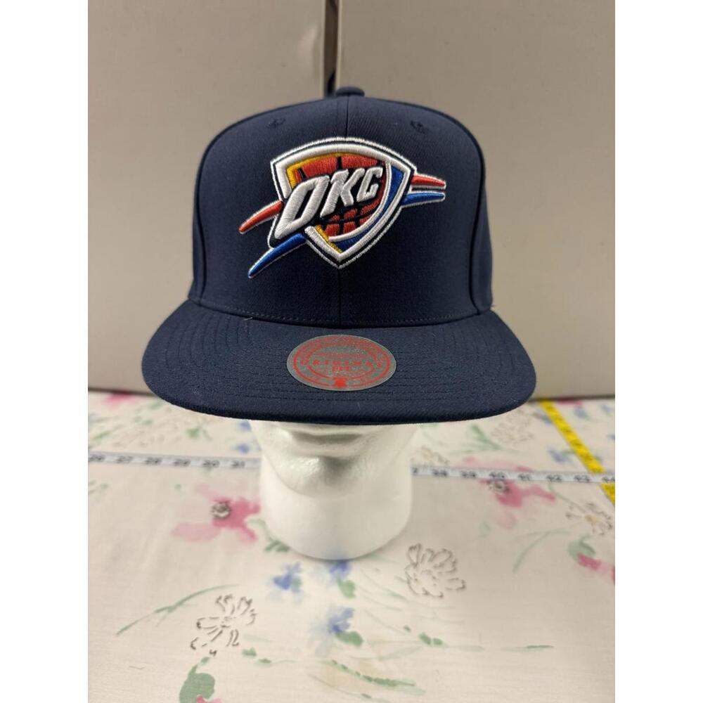 Oklahoma City Thunder OKC Mitchell & Ness NBA Snapback Hat Cap Multi Pattern NEW